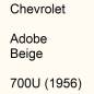 Preview: Chevrolet, Adobe Beige, 700U (1956).